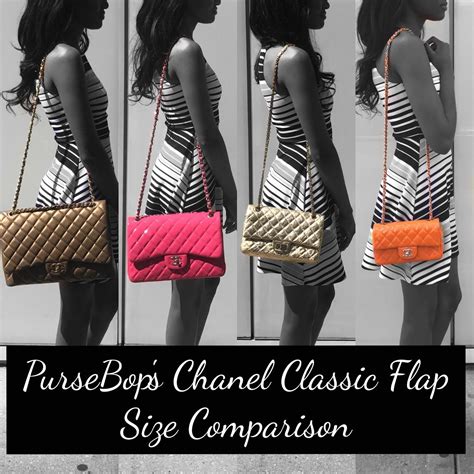 most popular size of chanel flap bag|Chanel flap bag size comparison.